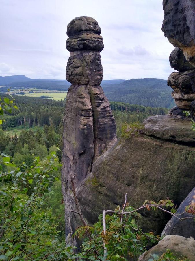 Ferienwohnung Schlesinger Hohnstein Bagian luar foto